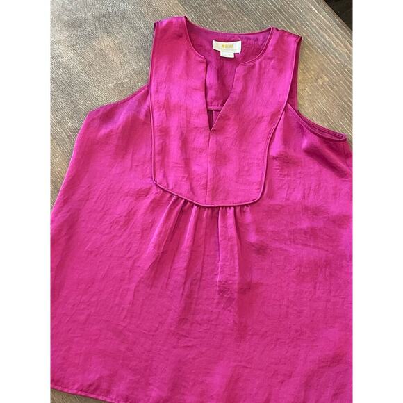 MAEVE by Anthropologie Fushia Pink Tank Blouse Shirt Women's size 0 - Picture 5 of 10
